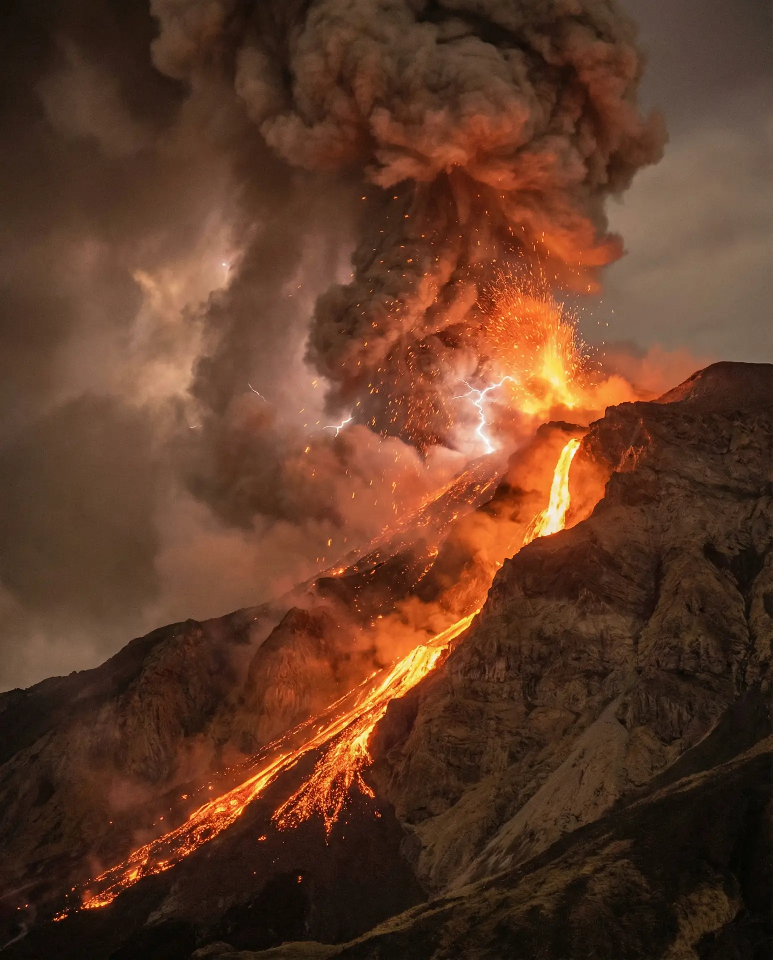 火山喷发壮观场景 - 禁漫天堂 自然奇观